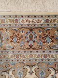 3'4" x 5'3"   Silk Persian Qom Rug Angle View