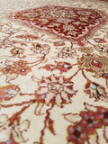 3'3" x 4'10"   Silk Persian Qom Rug Angle View