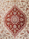 3'3" x 4'10"   Silk Persian Qom Rug Angle View