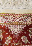 3'3" x 4'10"   Silk Persian Qom Rug Back View