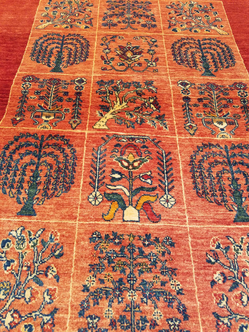 3'8" x 5'1"   Persian Kashkuli Rug Angle View