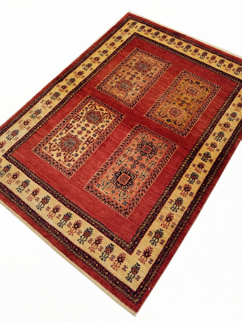 3'8" x 5'2"   Persian Kashkuli Rug Back View