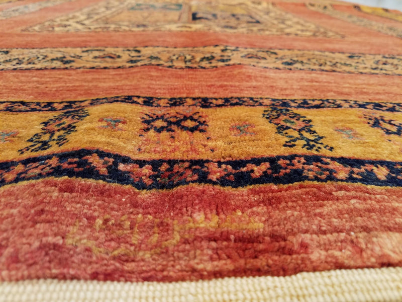 4'8" x 7'4"   Persian Kashkuli Rug Angle View
