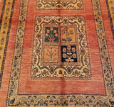 4'8" x 7'4"   Persian Kashkuli Rug Angle View