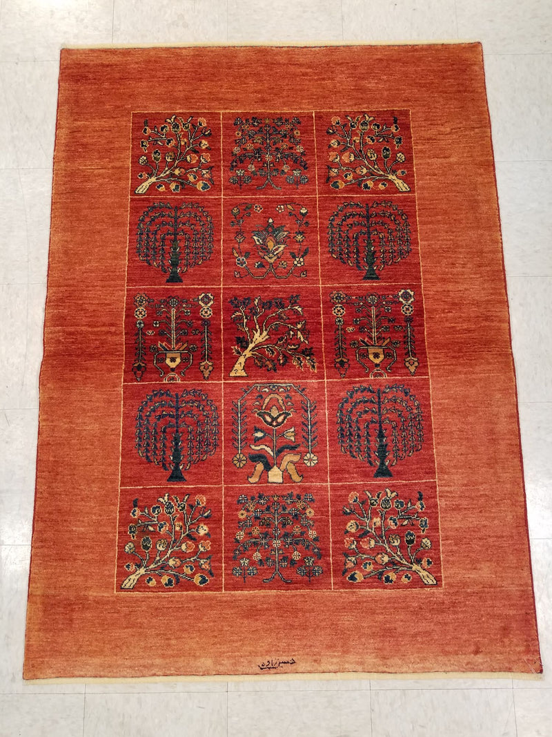 3'8" x 5'0"   Persian Kashkuli Rug Angle View