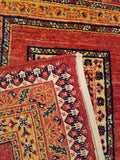 3'7" x 5'11"   Persian Kashkuli Rug Back View