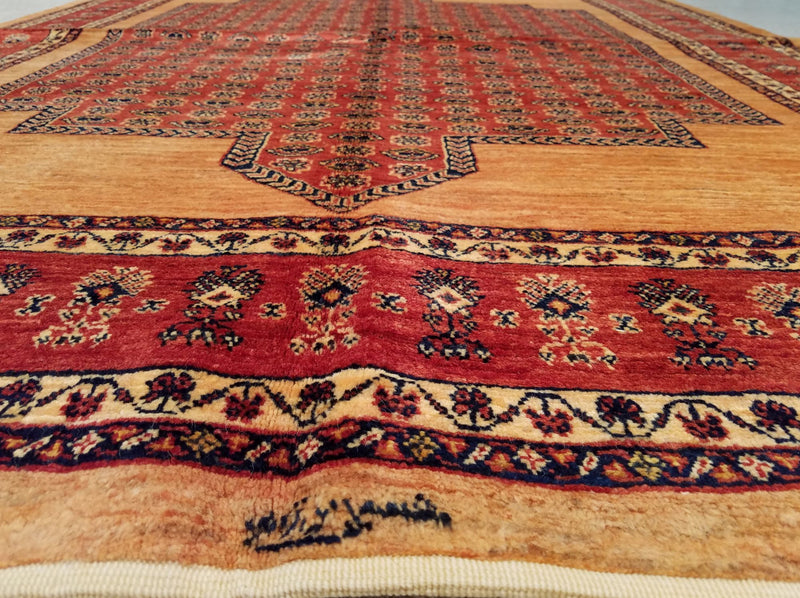 5'1" x 7'0"   Persian Kashkuli Rug Angle View