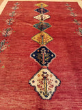 5'6" x 6'10"   Persian Kashkuli Rug Angle View