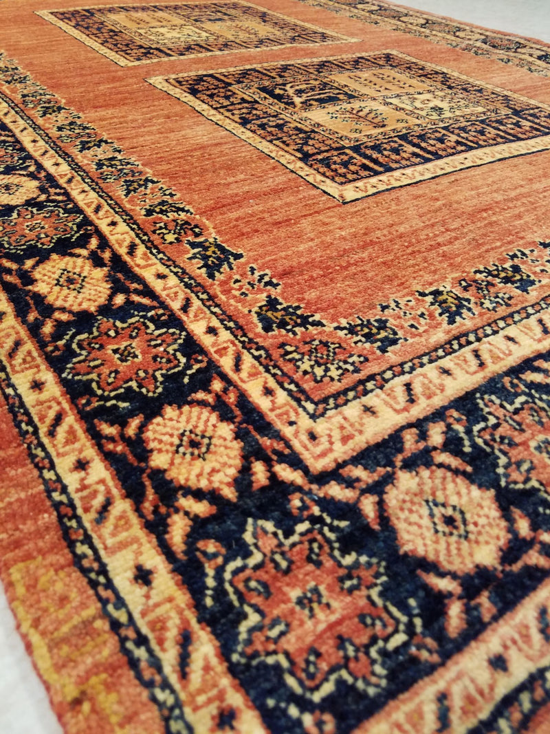 3'7" x 5'1"   Persian Kashkuli Rug Back View