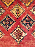 4'7" x 7'2"   Persian Kashkuli Rug Angle View