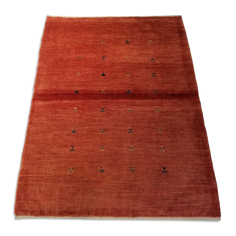 4'3" x 5'7"   Persian Gabbeh Rug Angle View