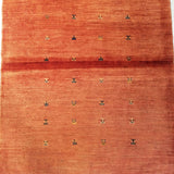 4'3" x 5'7"   Persian Gabbeh Rug Angle View