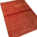 4'3" x 5'7"   Persian Gabbeh Rug Angle View
