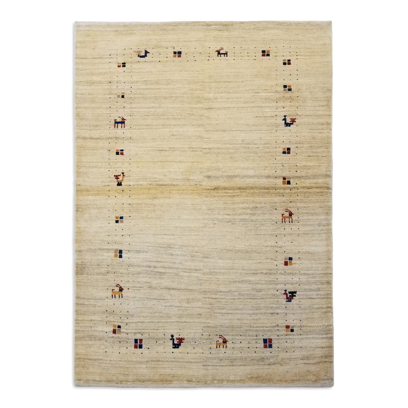 4'1" x 5'8"   Persian Gabbeh Rug Top View