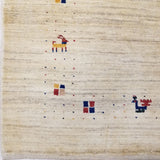 4'1" x 5'8"   Persian Gabbeh Rug Angle View