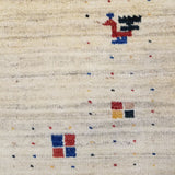 4'1" x 5'8"   Persian Gabbeh Rug Angle View