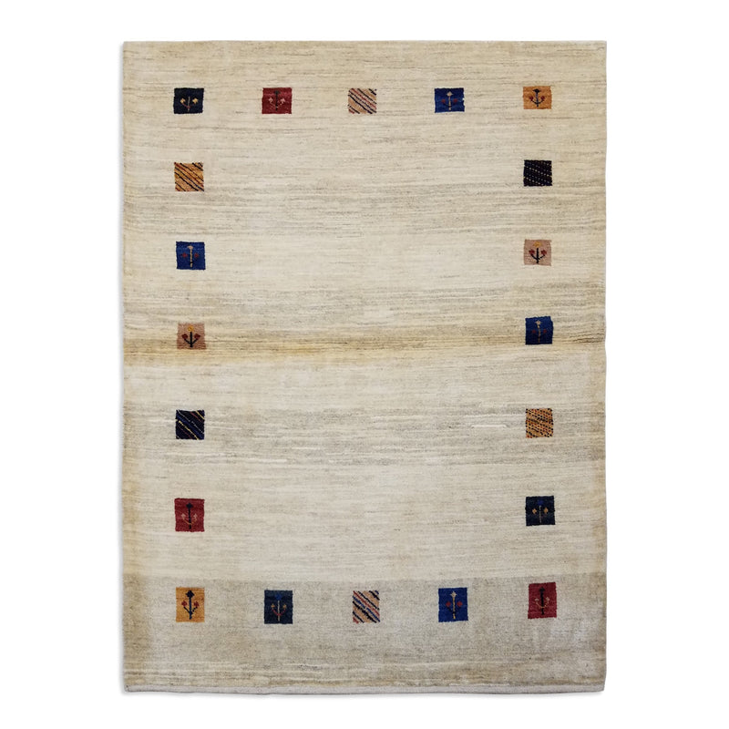 4'1" x 5'5"   Persian Gabbeh Rug Top View