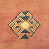 4'8" x 9'6"   Persian Vintage Qashqai Kilim Rug Angle View