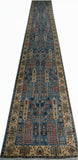 2'5" x 16'3"   Persian Serapi Design Runner Rug Angle View