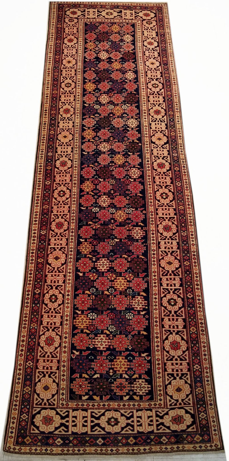 2'11" x 9'7"   Turkish Shirvan Runner Rug Angle View