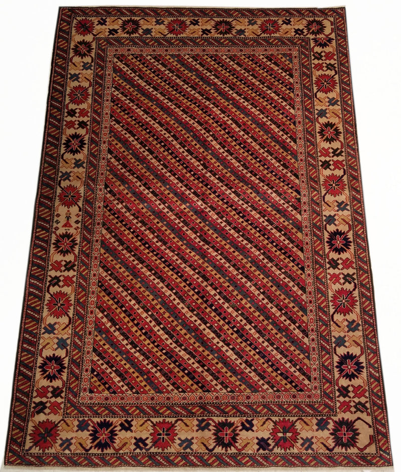 4'8" x 6'8"   Turkish Shirvan Rug Angle View