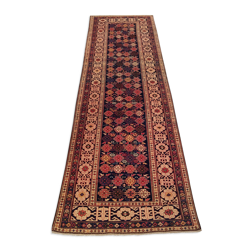 2'11" x 9'7"   Turkish Shirvan Runner Rug Angle View