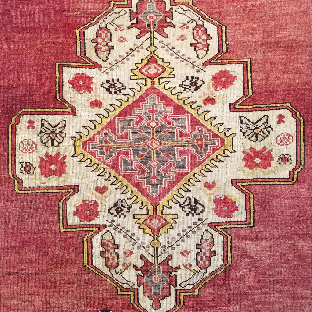 3'5" x 6'8"   Antique Turkish Konya Rug Angle View