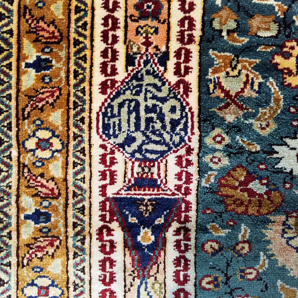 3'1" x 4'8"   Silk Turkish Kayseri Rug Angle View