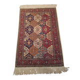 2'8" x 4'2"   Silk Turkish Kayseri Polonese Design Rug Angle View