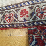 2'8" x 4'2"   Silk Turkish Kayseri Polonese Design Rug Back View