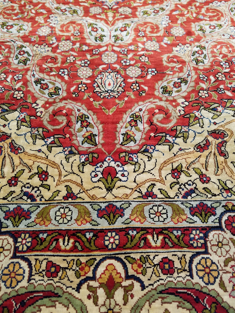 3' 11 x 6' 0 Silk Turkish Hereke Hand Knotted Rug – Rugshook