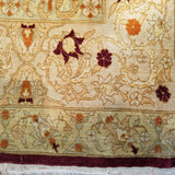 3'4" x 5'4"   Antique Silk Turkish Hereke Rug Angle View