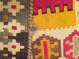 5'2" x 7'7"   Persian Vintage Qashqai Kilim Rug Angle View