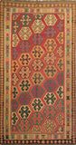 4'5" x 8'6"   Persian Vintage Qashqai Kilim Rug Top View
