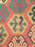 4'5" x 8'6"   Persian Vintage Qashqai Kilim Rug Angle View