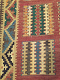 5'2" x 8'0"   Persian Vintage Qashqai Kilim Rug Angle View